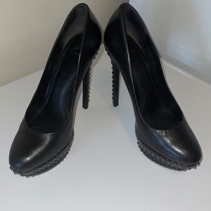 Brian Atwood Black Studded Pumps
